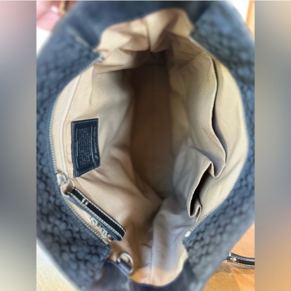 COACH BLACK SIGNATURE GALLERY TOTE VINTAGE - Picture 5 of 5